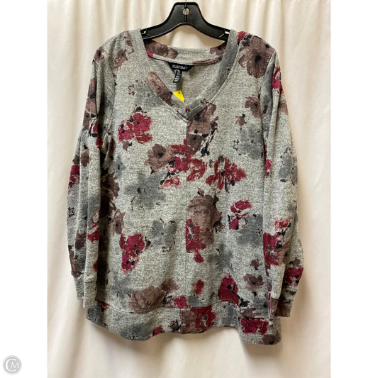 Top Long Sleeve By Ellen Tracy In Grey, Size: L