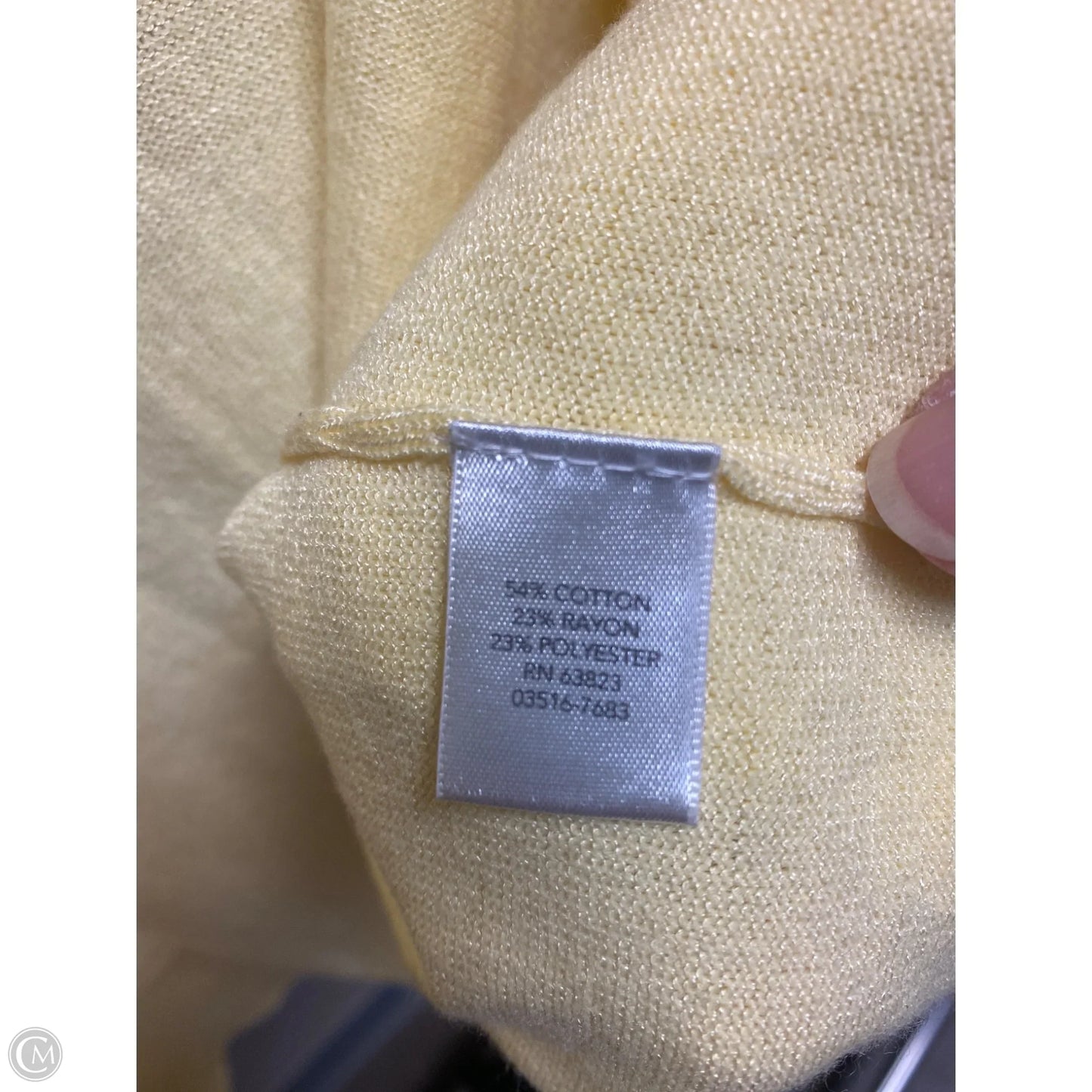 Cardigan By Christopher And Banks In Yellow, Size: Xl