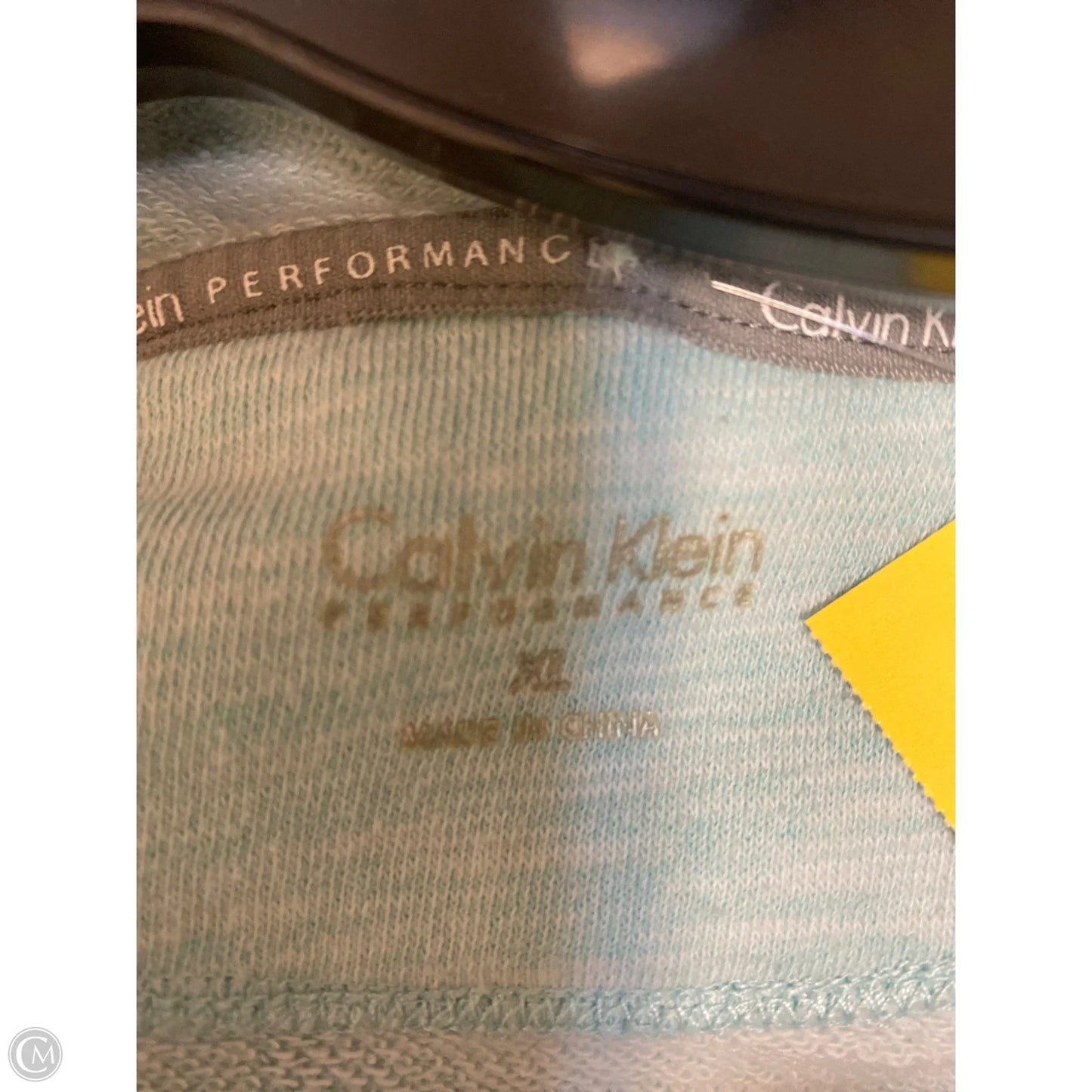 Sweatshirt Hoodie By Calvin Klein In Teal, Size: Xl
