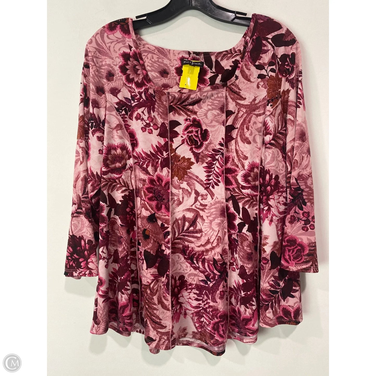 Top Long Sleeve By Clothes Mentor In Pink, Size: Xl