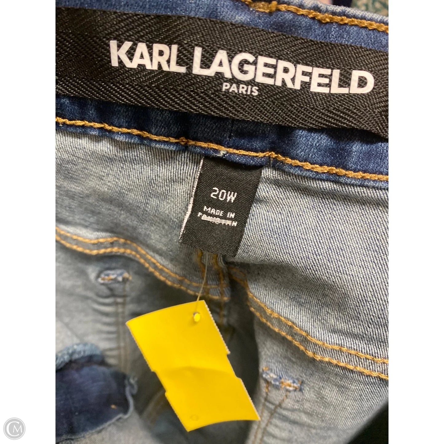 Jeans Designer By Karl Lagerfeld In Blue Denim, Size: 20