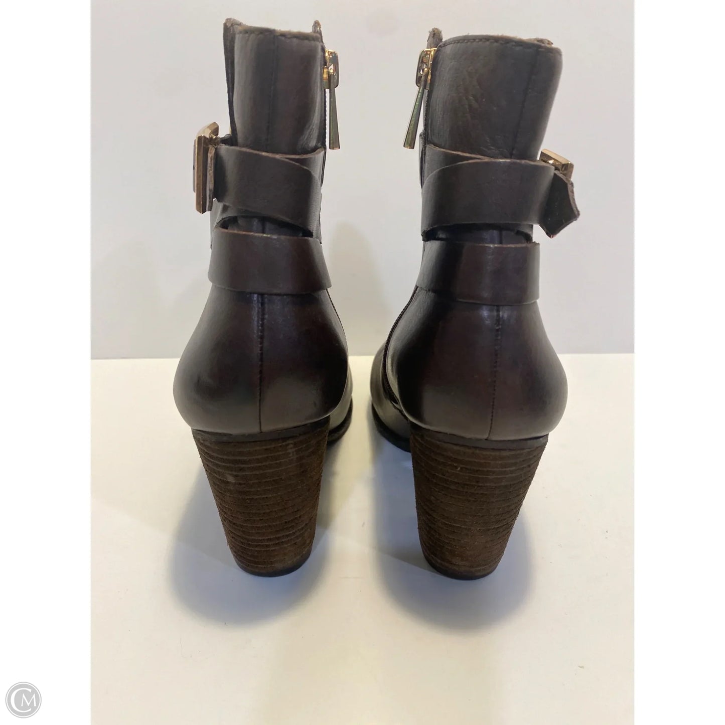 Boots Ankle Heels By Vince Camuto In Brown, Size: 8.5