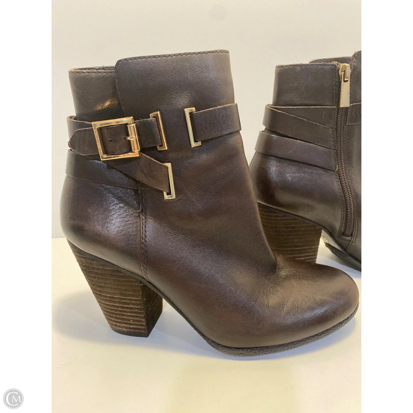 Boots Ankle Heels By Vince Camuto In Brown, Size: 8.5