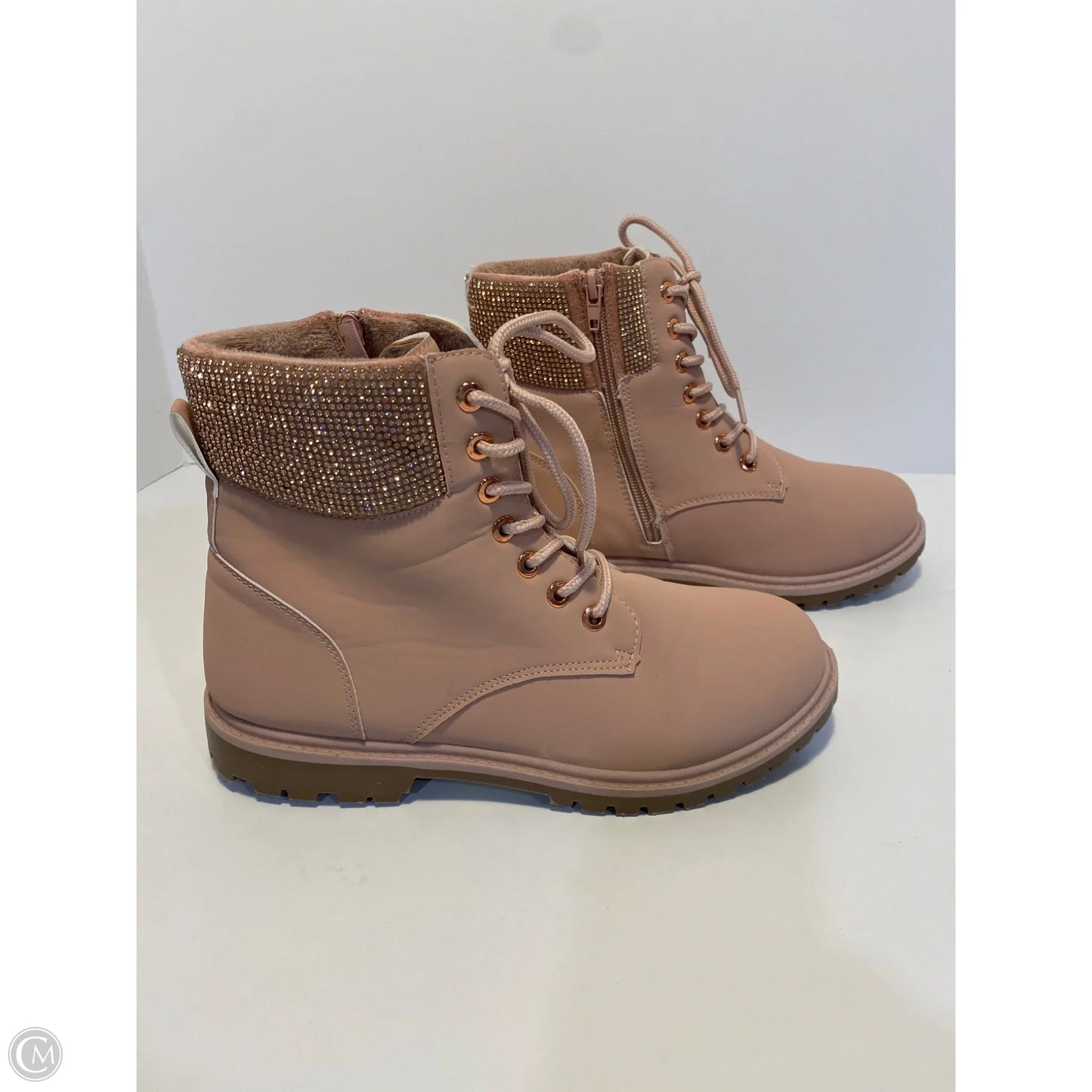 Boots Ankle Flats By Charlotte Russe In Pink, Size: 9