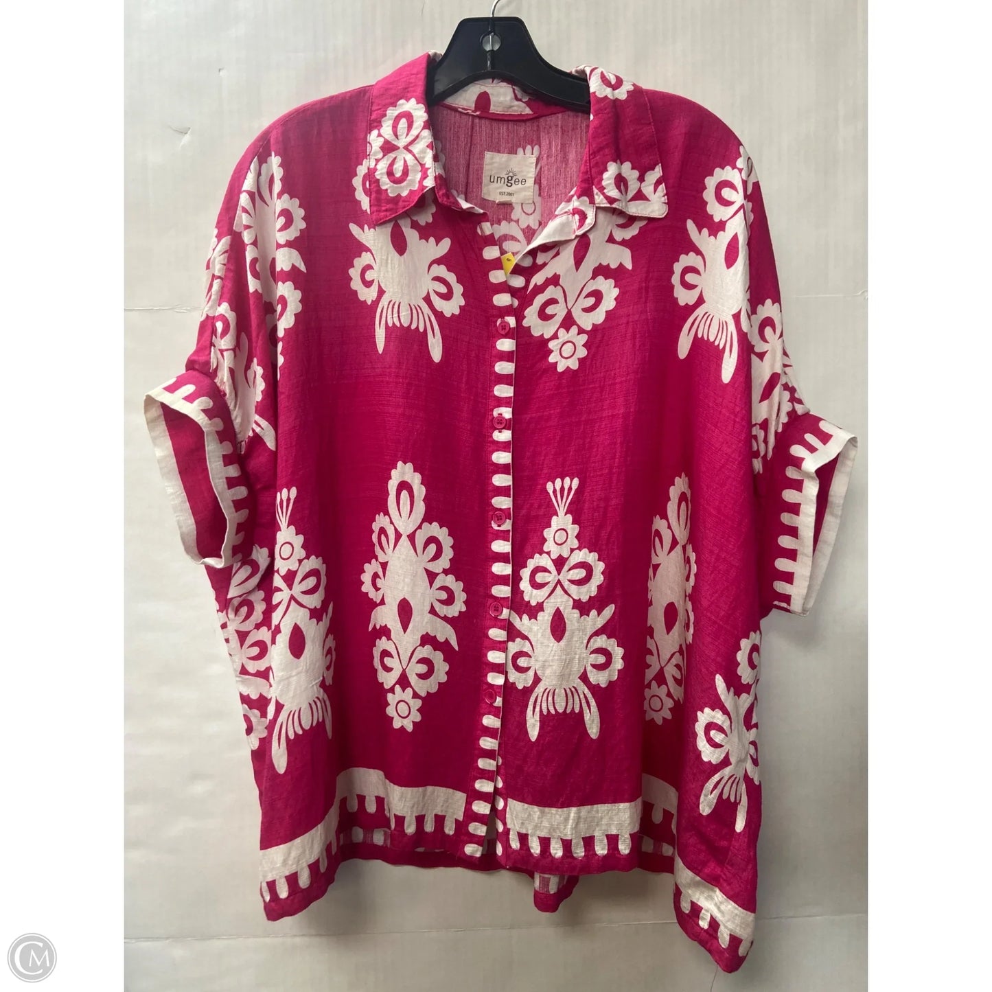 Top Short Sleeve By Umgee In Pink, Size: S