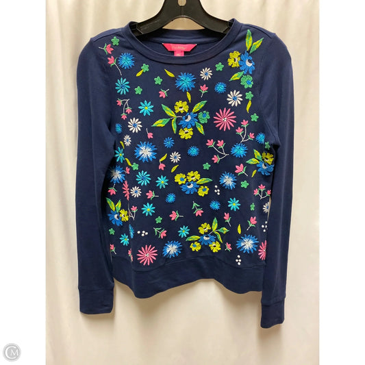 Top Long Sleeve Designer By Lilly Pulitzer In Navy, Size: Xxs