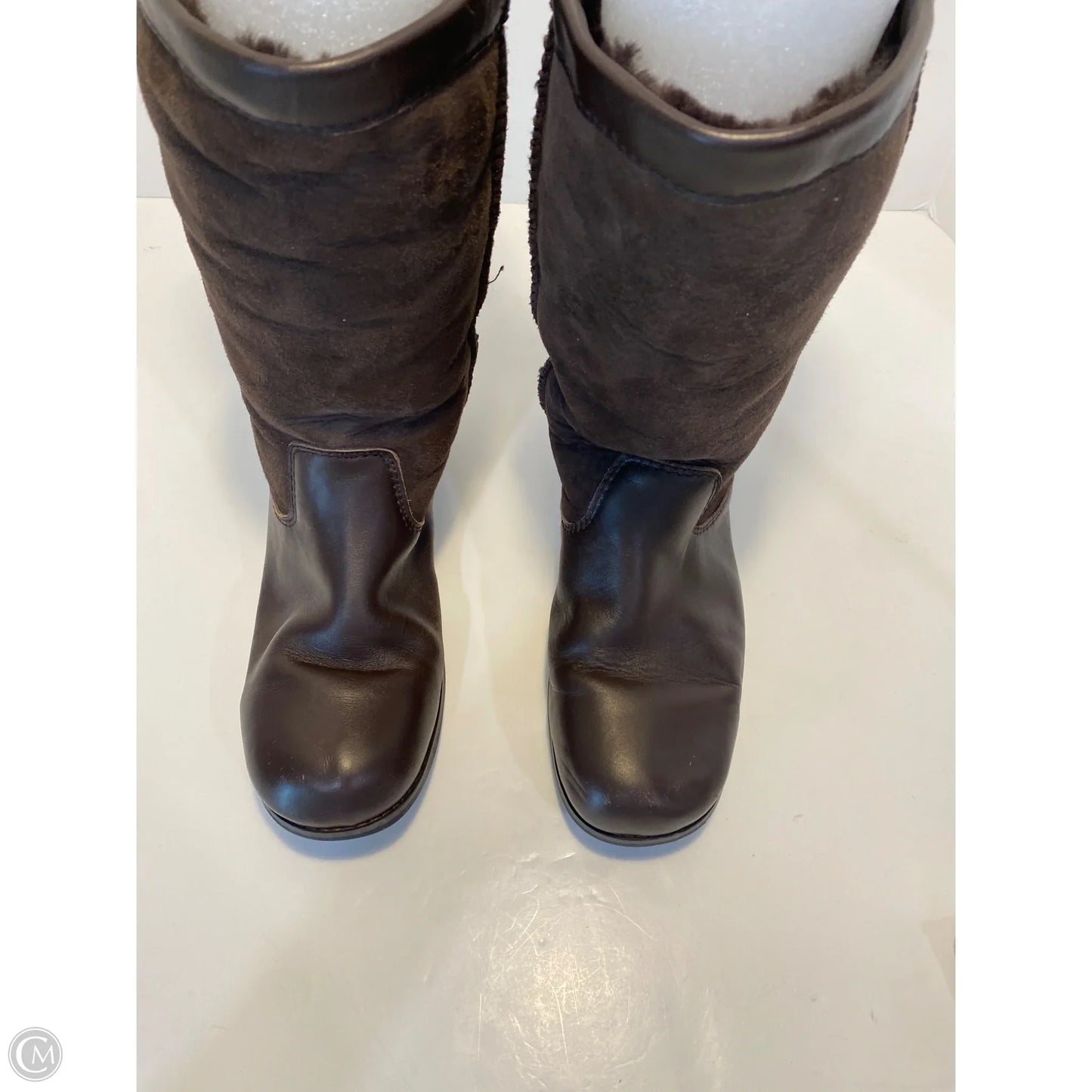 Boots Designer By Ugg In Brown, Size: 7