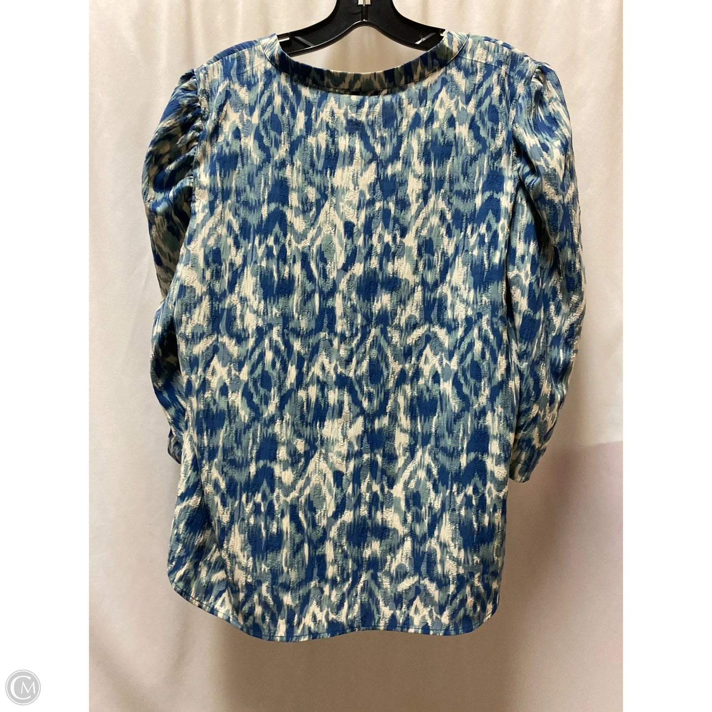 Top Long Sleeve By Bobeau In Blue, Size: L
