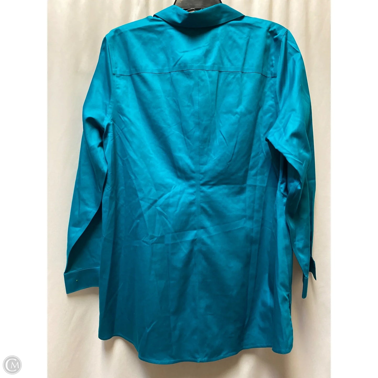 Top Long Sleeve By Chicos In Teal, Size: L