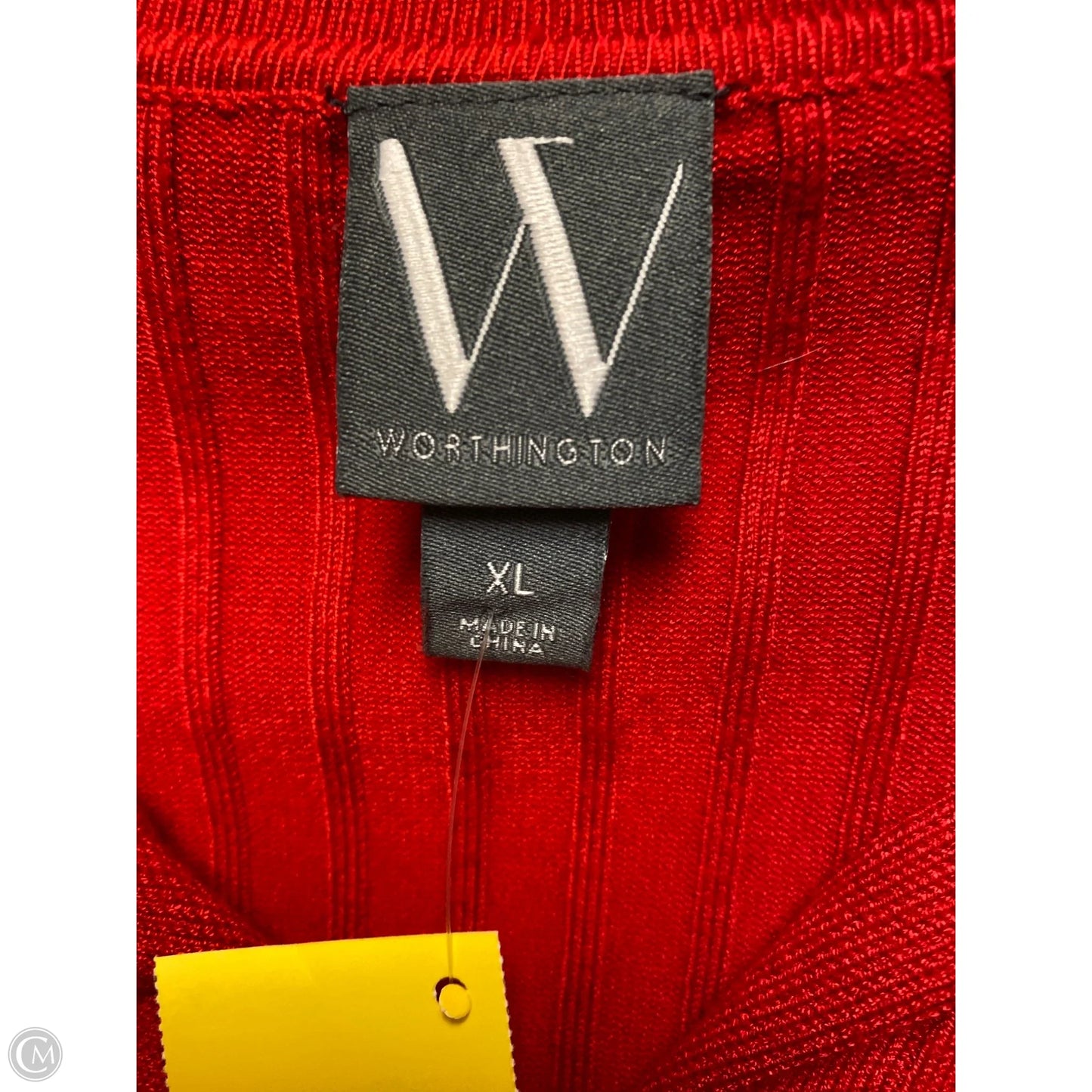 Top Long Sleeve By Worthington In Red, Size: Xl
