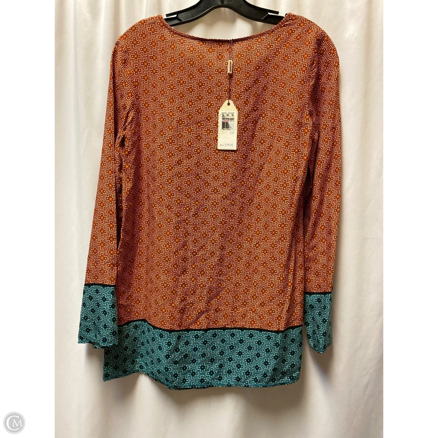 Top Long Sleeve By Max Studio In Copper, Size: Xs