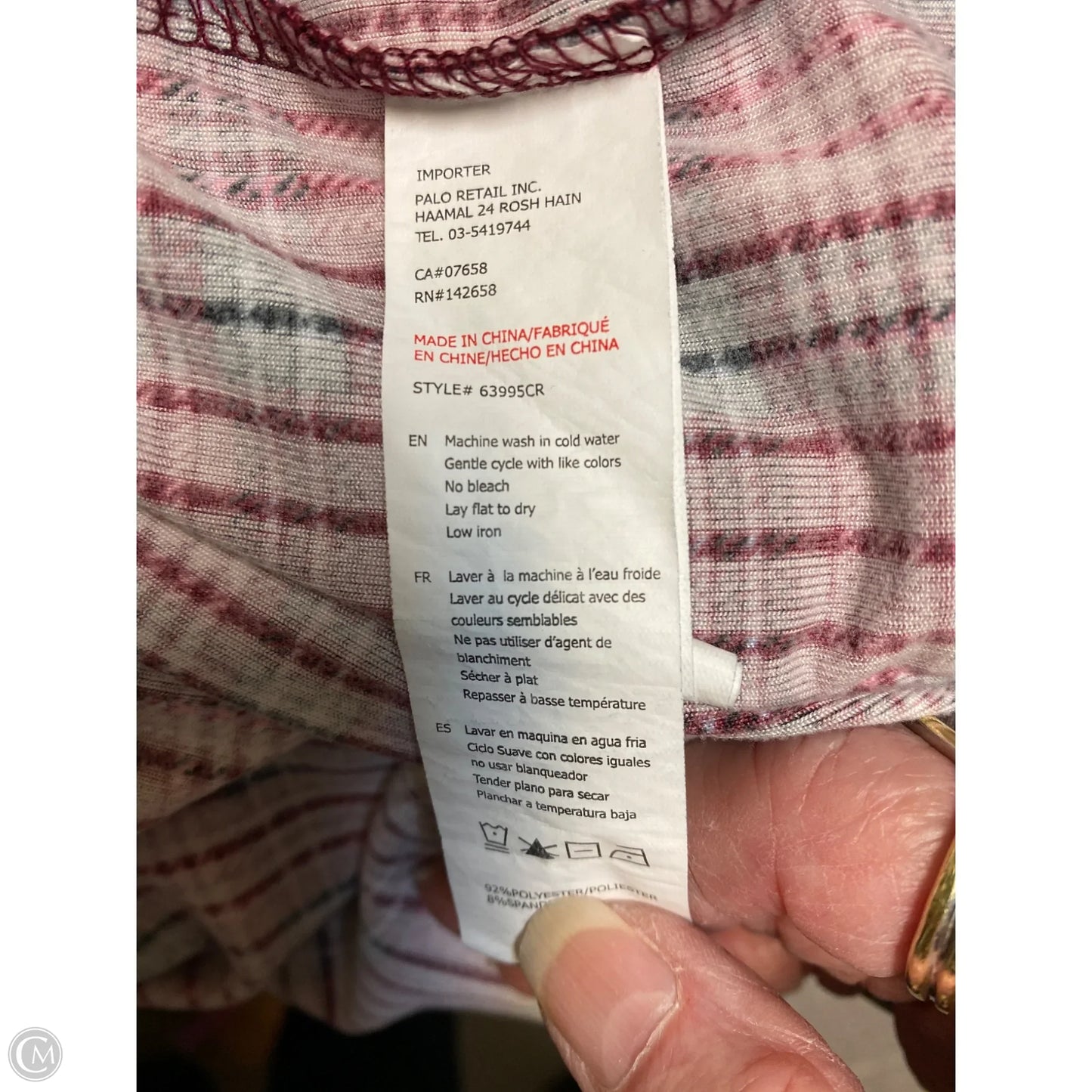 Top Long Sleeve By Clothes Mentor In Pink, Size: Xl