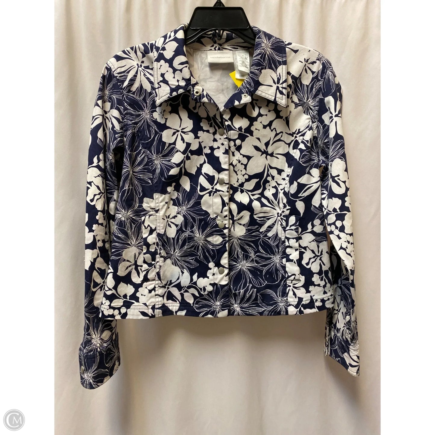 Jacket Denim By Liz Claiborne In Navy, Size: M