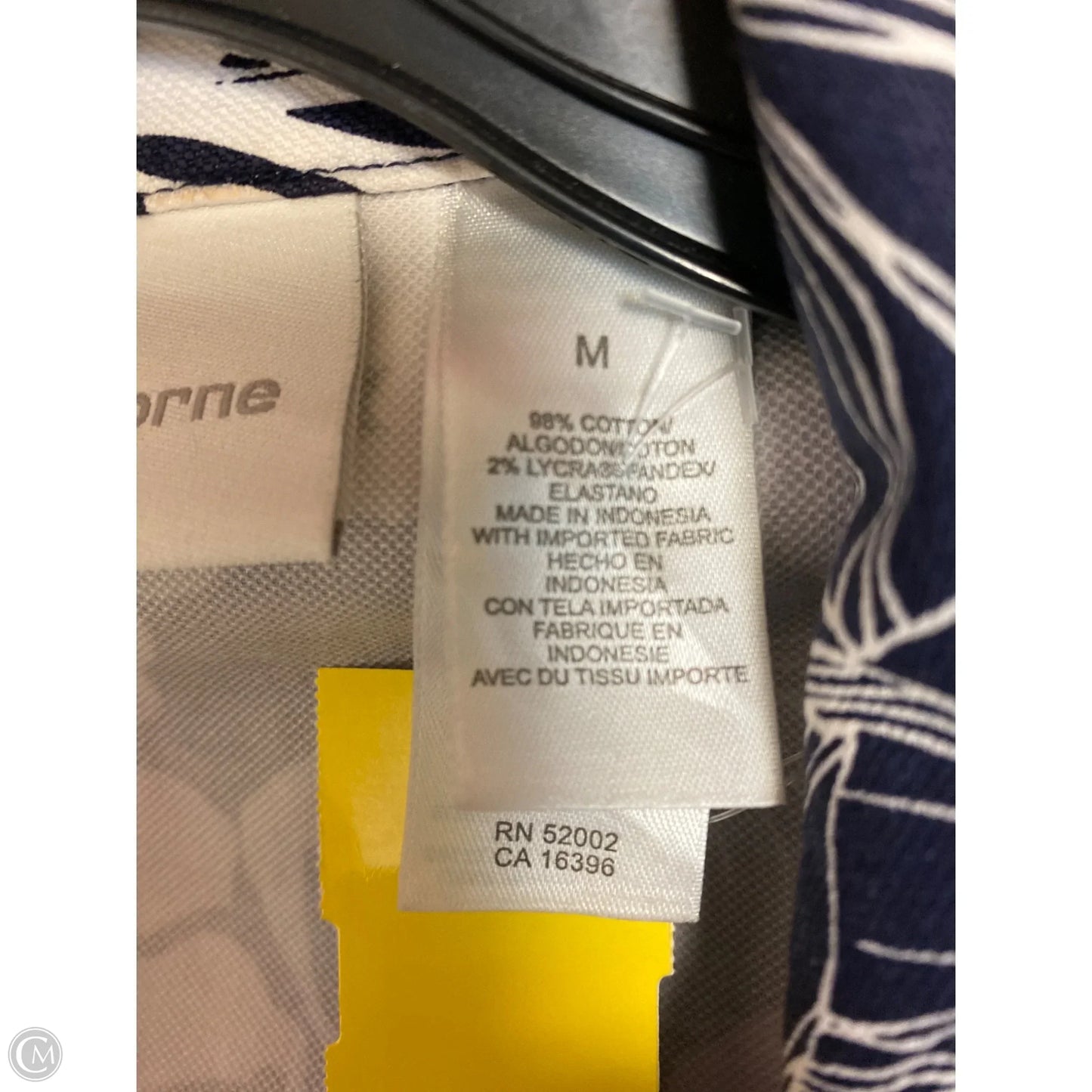 Jacket Denim By Liz Claiborne In Navy, Size: M