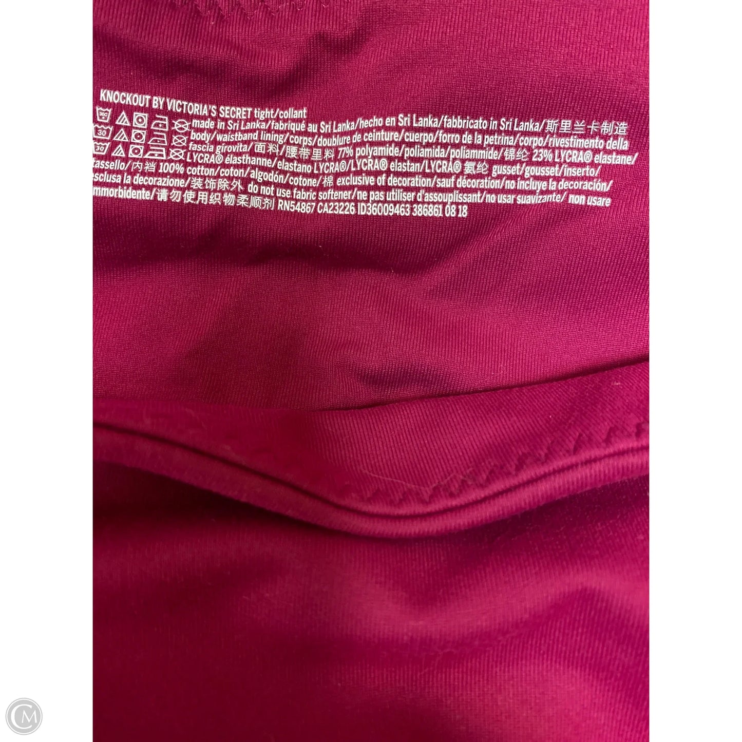 Athletic Leggings By Victorias Secret In Pink, Size: M