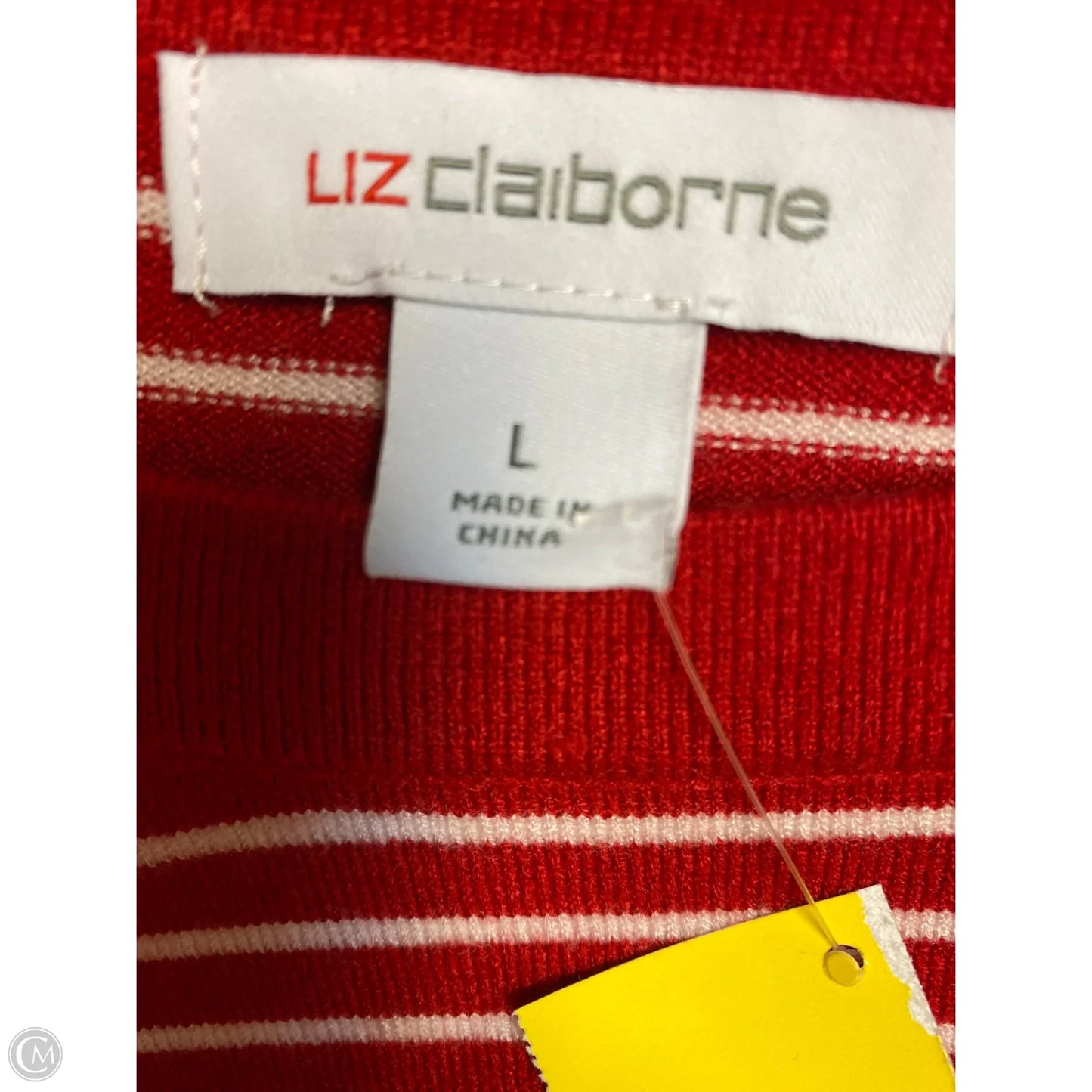Sweater By Liz Claiborne In Red, Size: L
