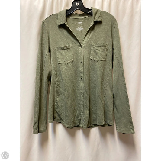 Top Long Sleeve By Sonoma In Green, Size: L
