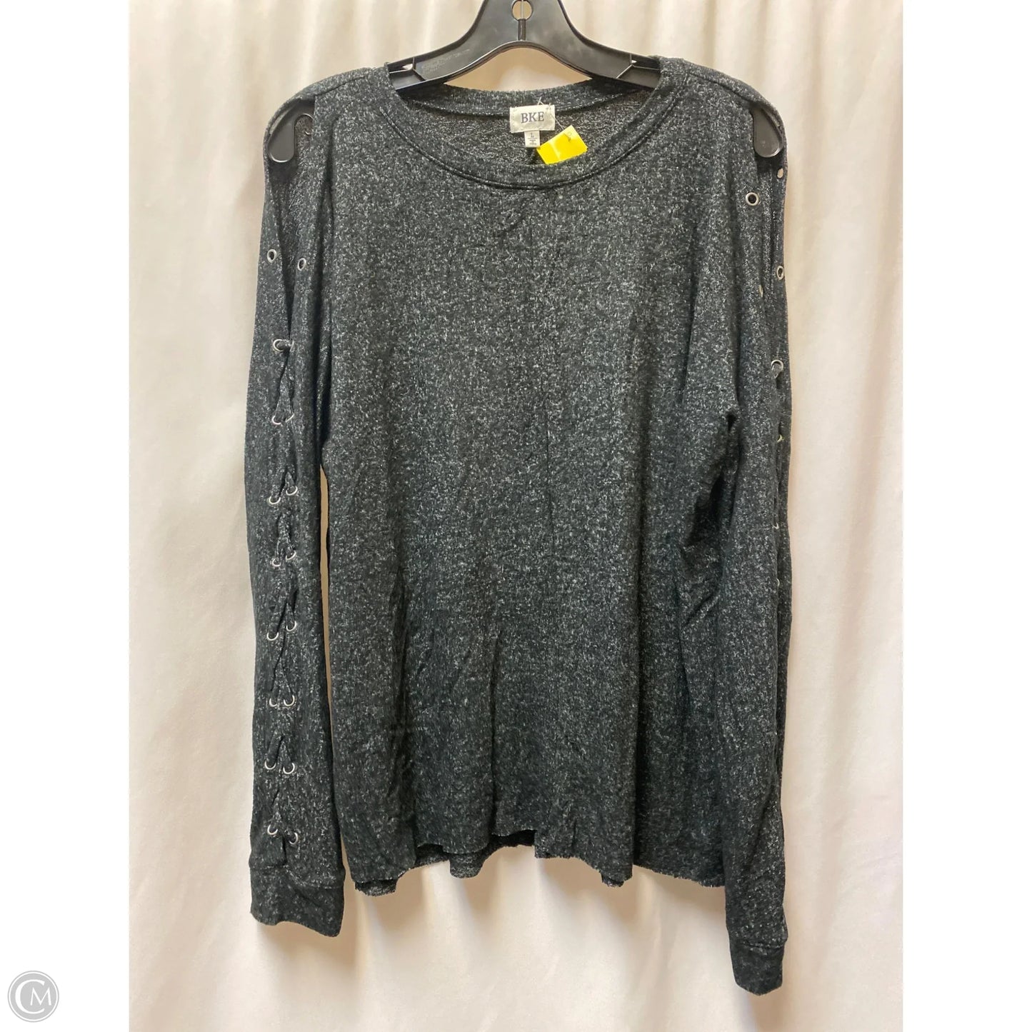 Top Long Sleeve By Bke In Black, Size: L