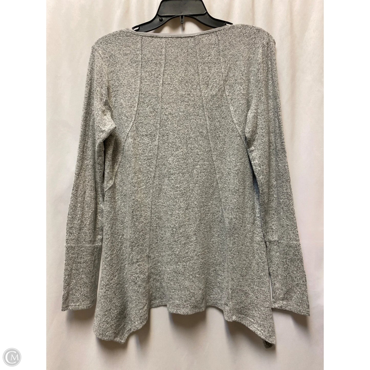 Top Long Sleeve By Simply Vera In Grey, Size: M