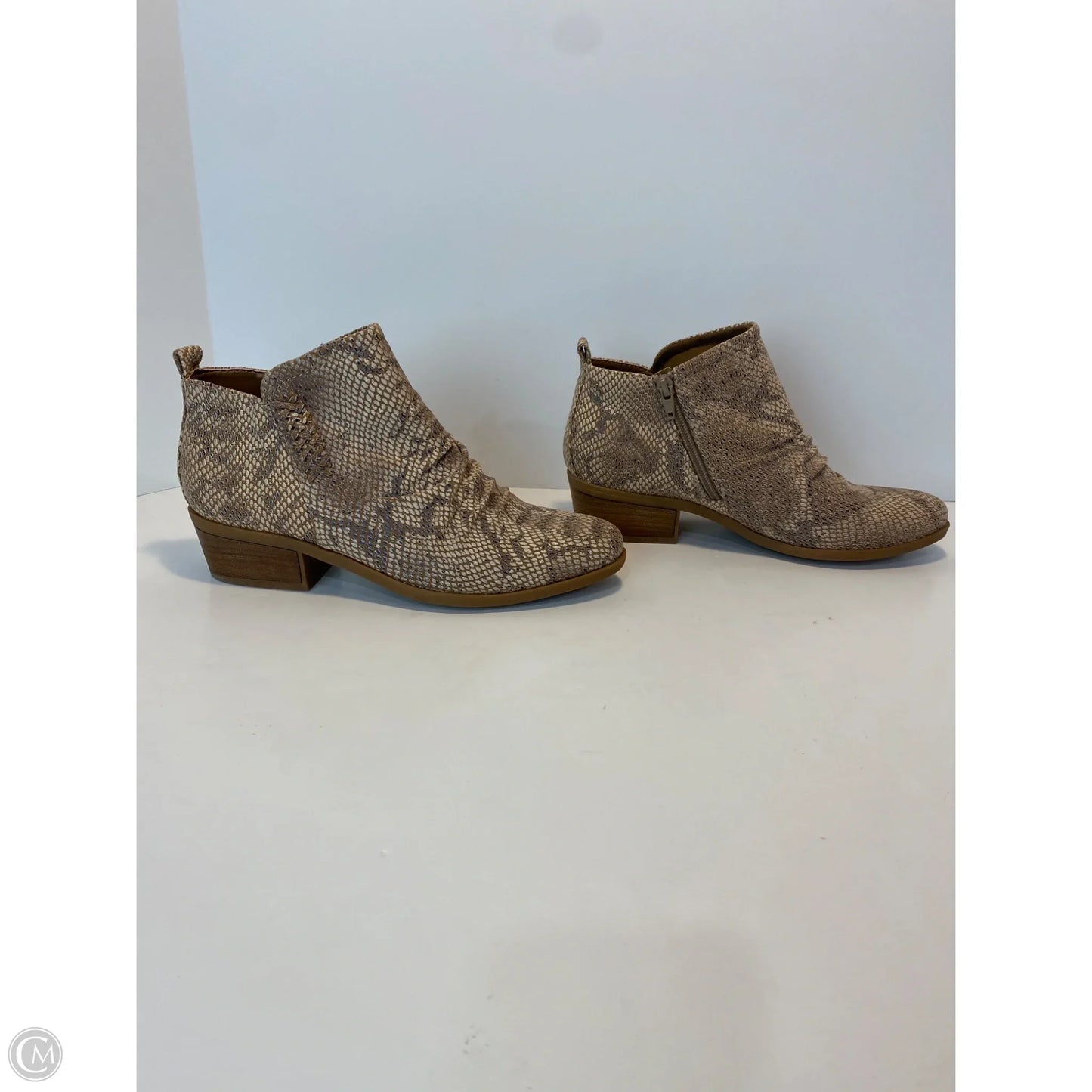 Boots Ankle Heels By Bare Traps In Beige, Size: 8