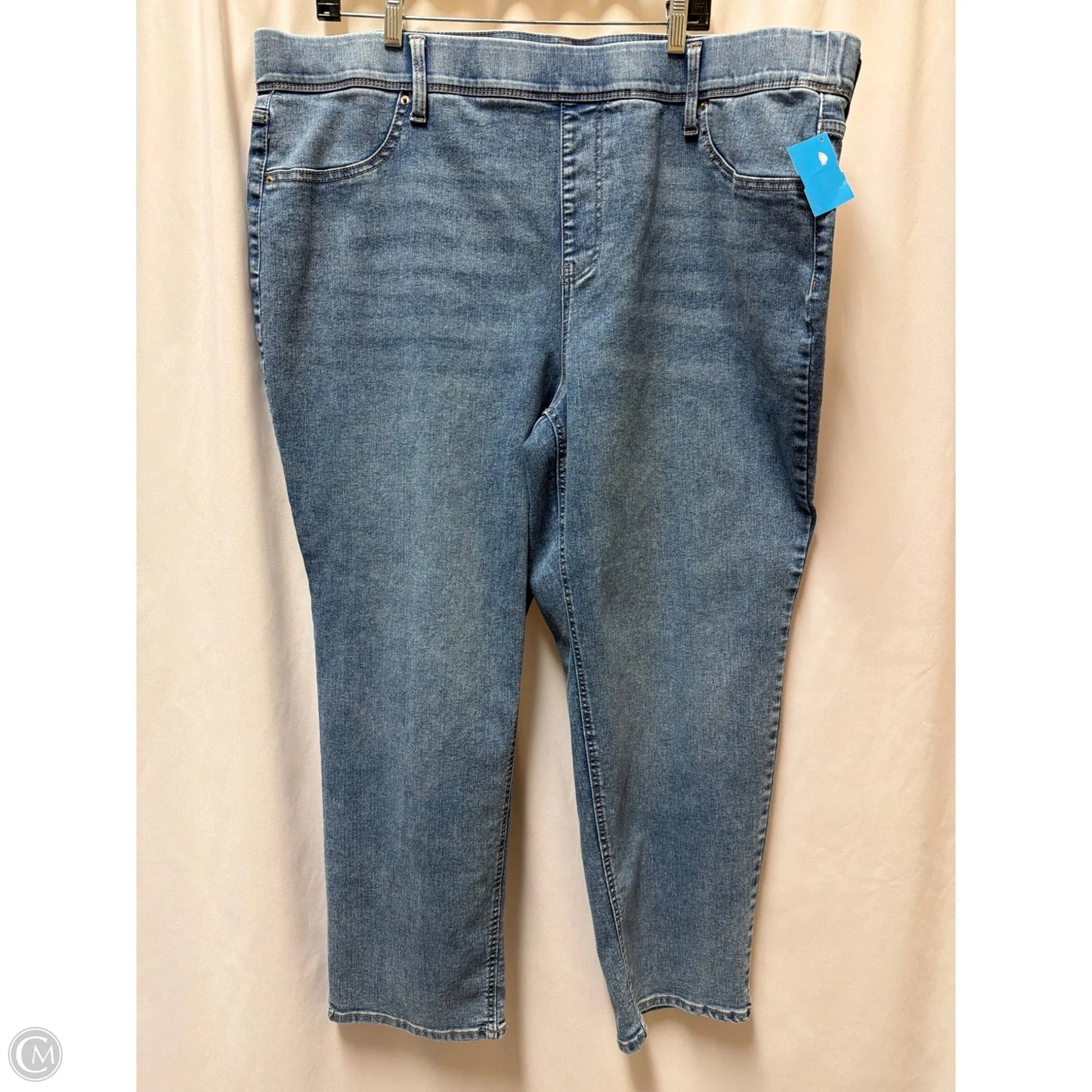 Jeans Straight By Terra & Sky In Blue Denim, Size: 2x