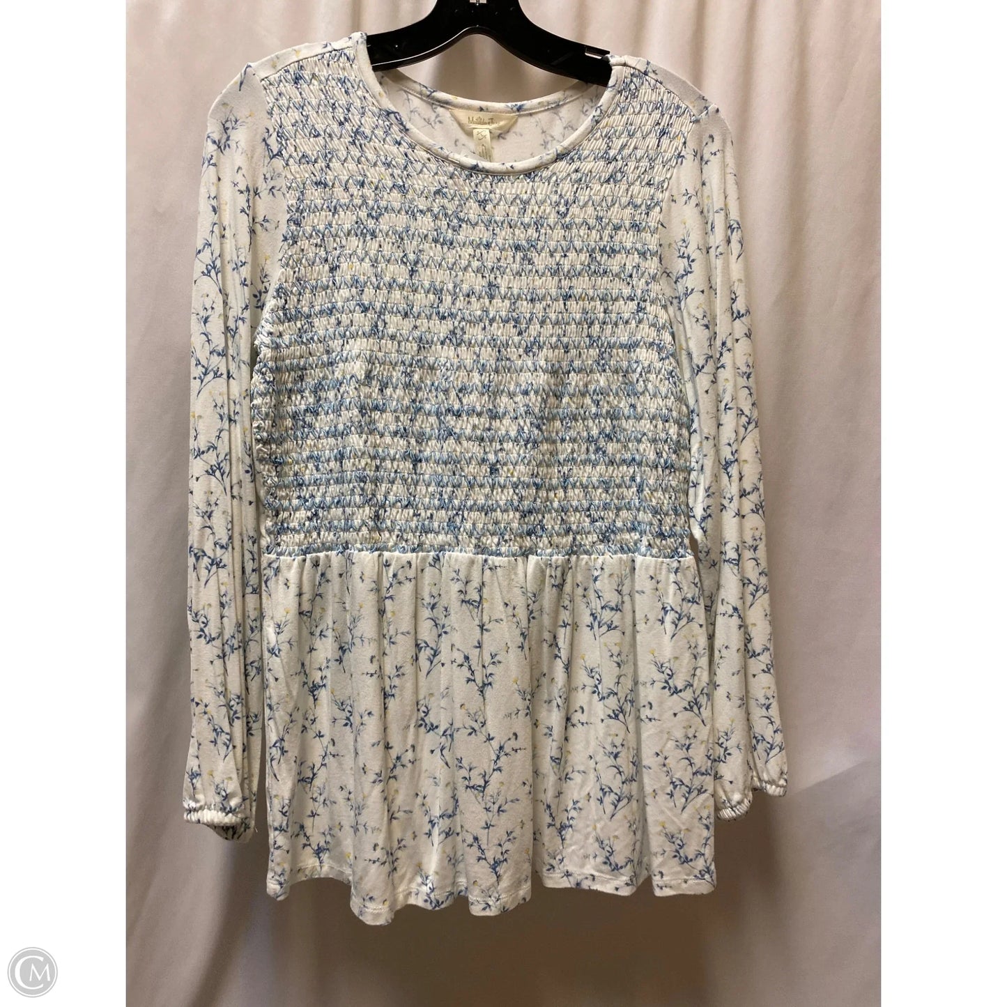 Top Long Sleeve By Matilda Jane In White, Size: L