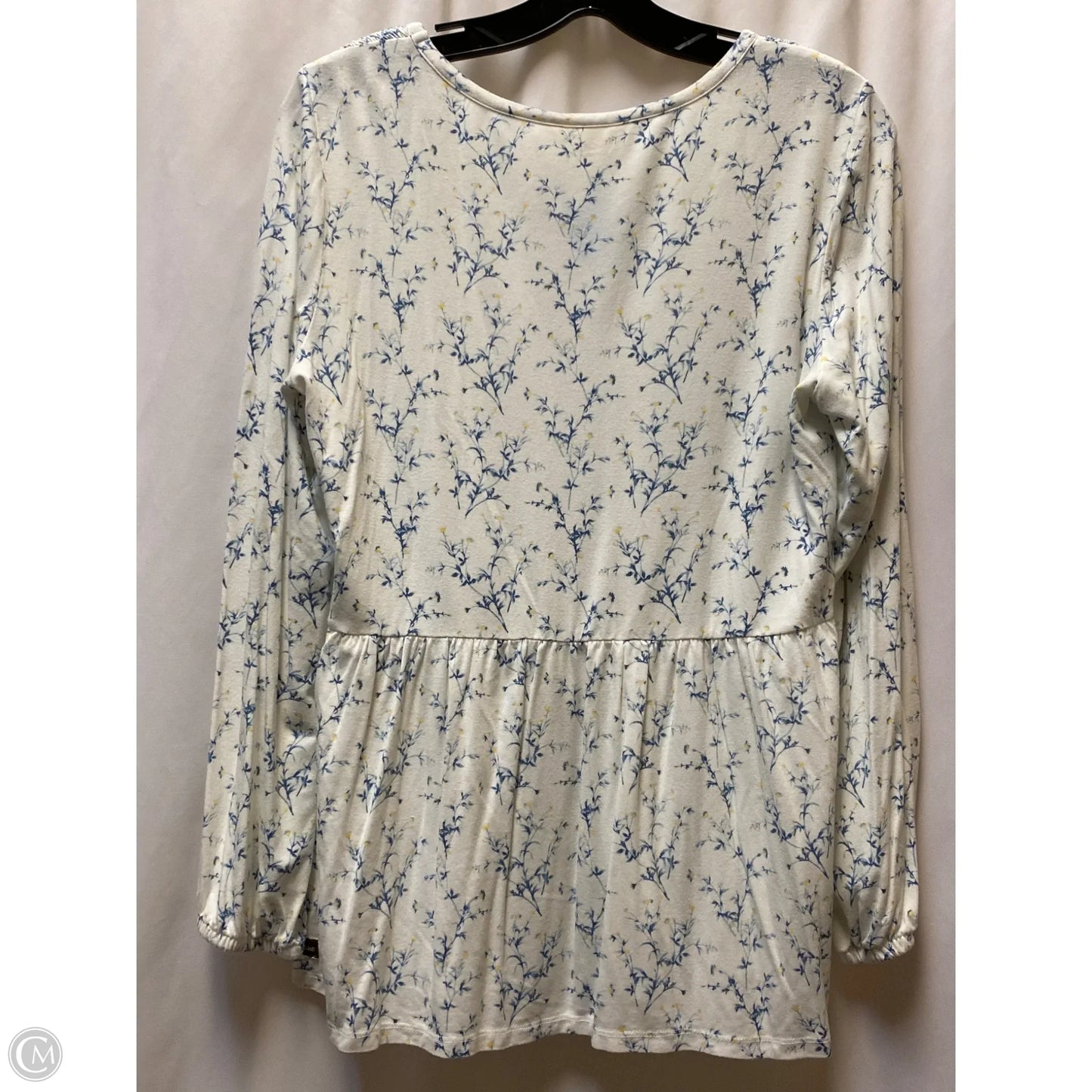 Top Long Sleeve By Matilda Jane In White, Size: L