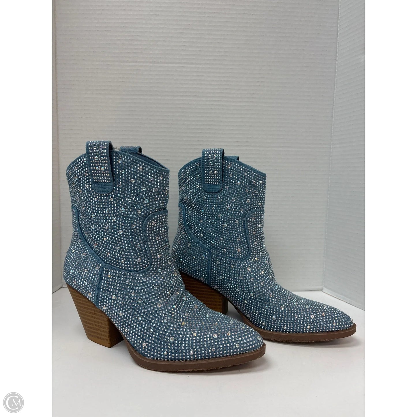 Boots Western By Forever In Blue, Size: 7.5