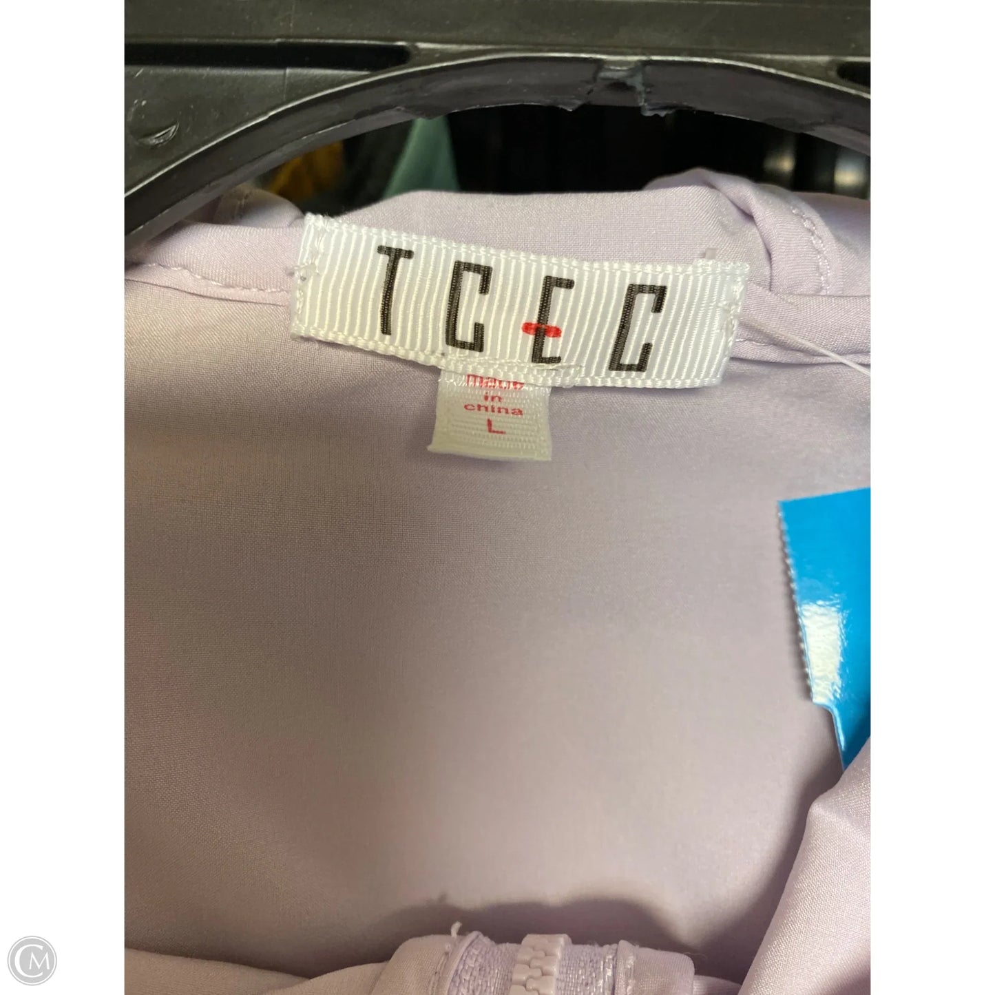 Jacket Windbreaker By Tcec In Purple, Size: L