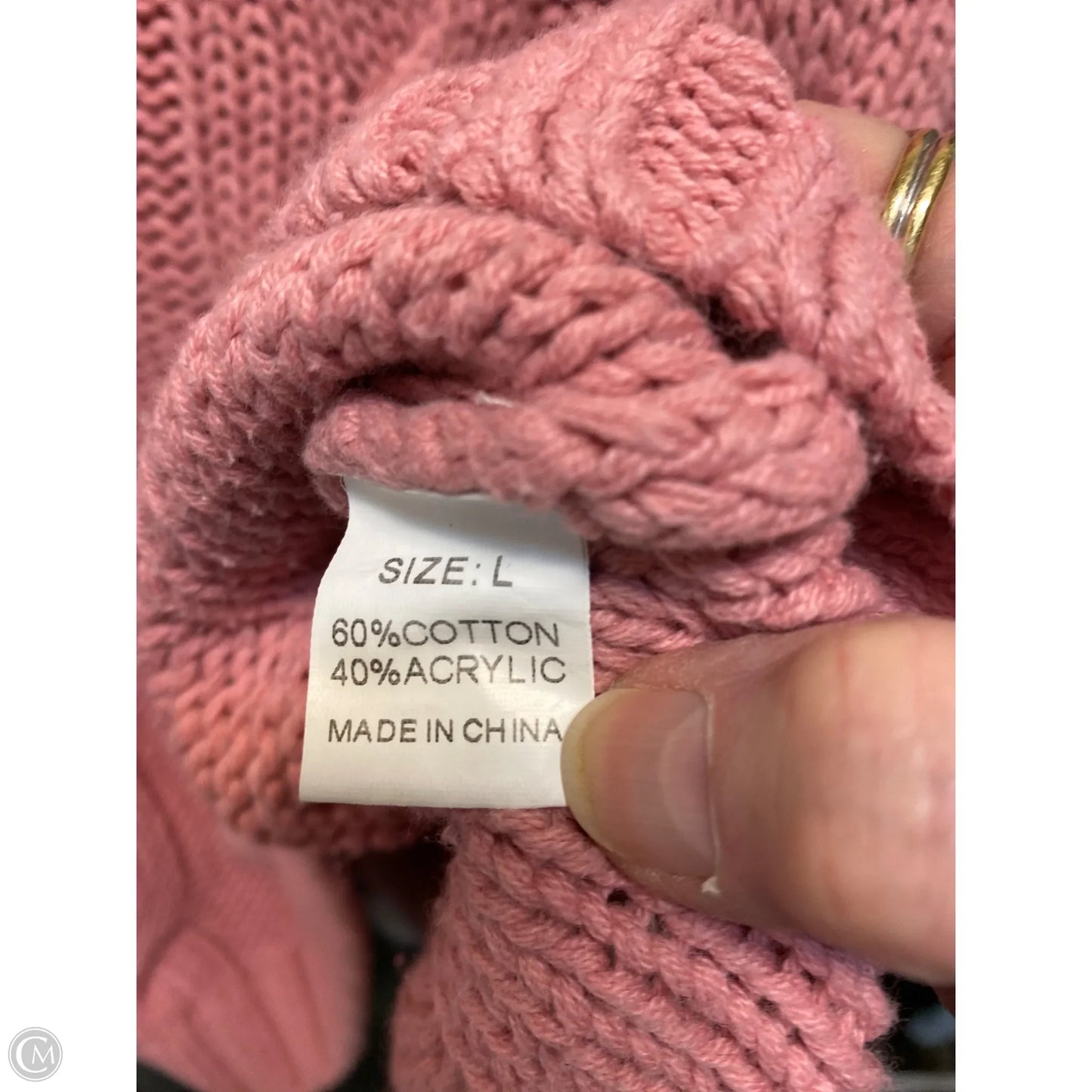 Sweater By Clothes Mentor In Pink, Size: L