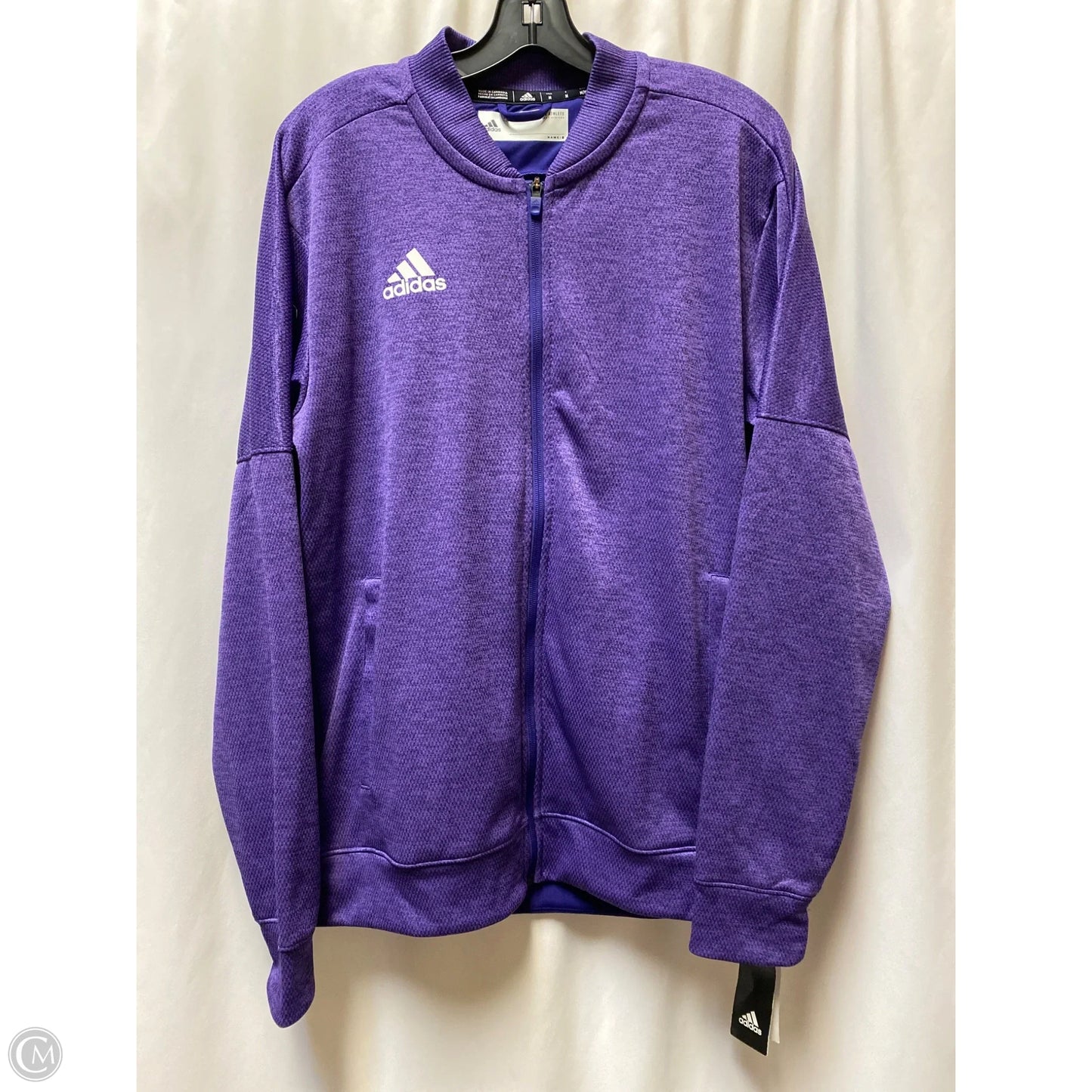Athletic Jacket By Adidas In Purple, Size: M