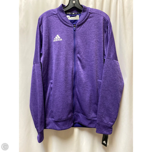 Athletic Jacket By Adidas In Purple, Size: M