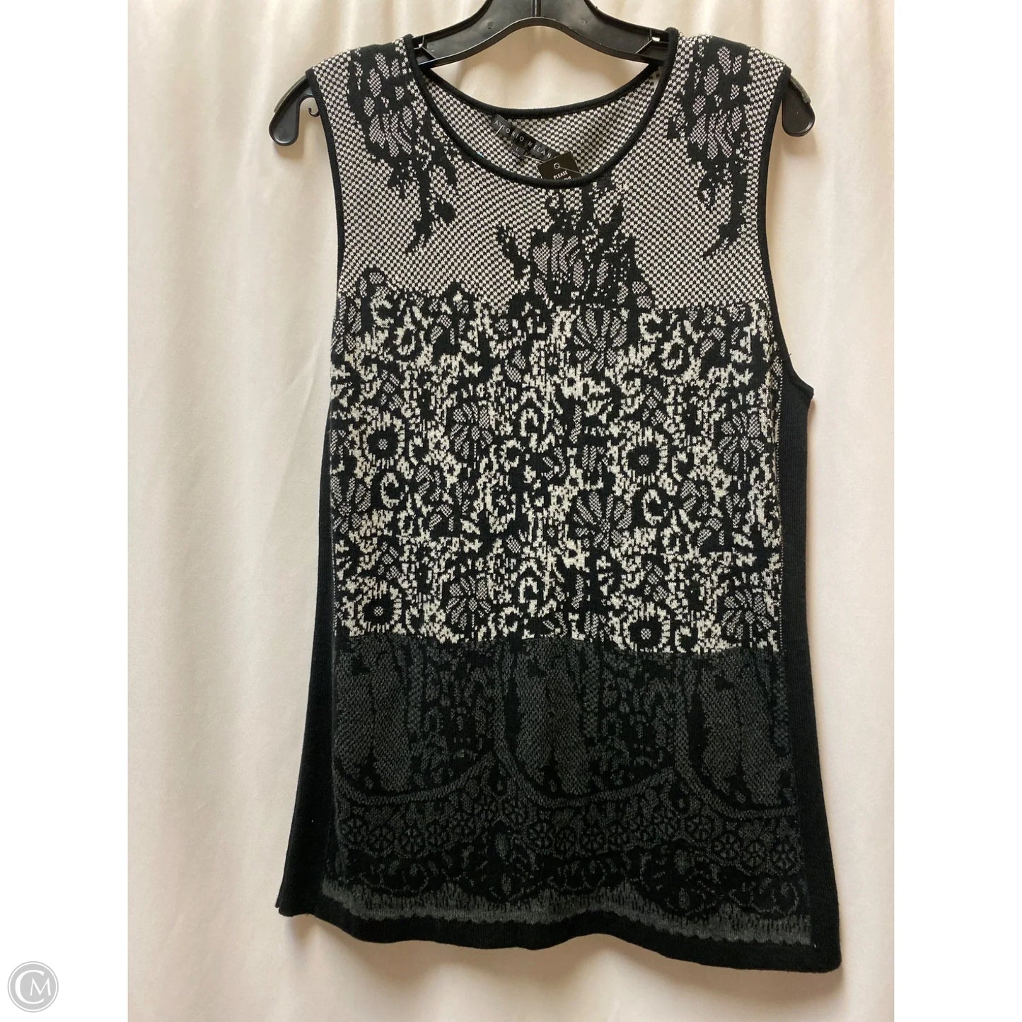 Sweater By Antonio Melani In Black & White, Size: L