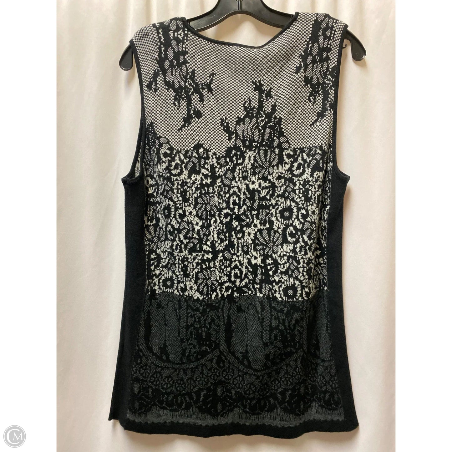 Sweater By Antonio Melani In Black & White, Size: L