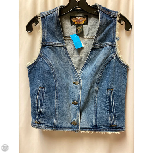 Vest Other By Harley Davidson In Blue Denim, Size: S