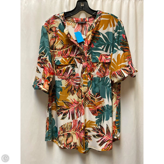 Top Short Sleeve By Clothes Mentor In Multi-colored, Size: 1x
