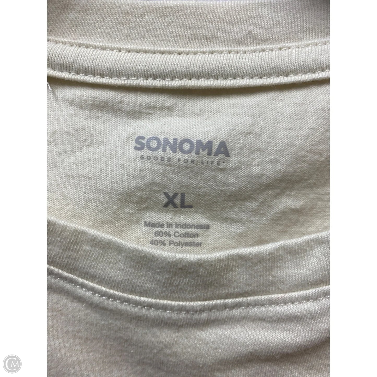 Top Short Sleeve By Sonoma In Tan, Size: Xl