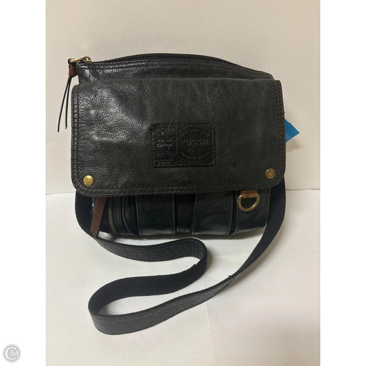 Crossbody Leather By Fossil, Size: Medium