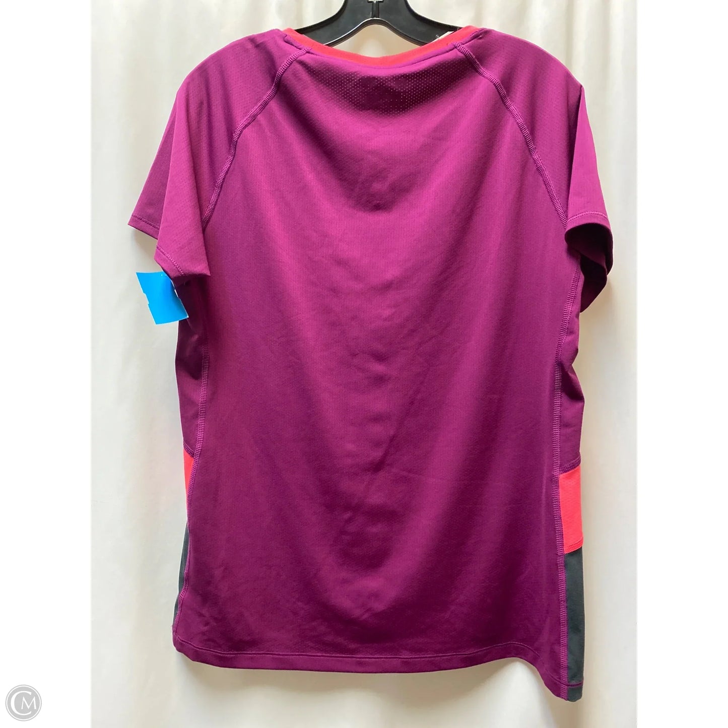 Athletic Top Short Sleeve By Under Armour In Purple, Size: L