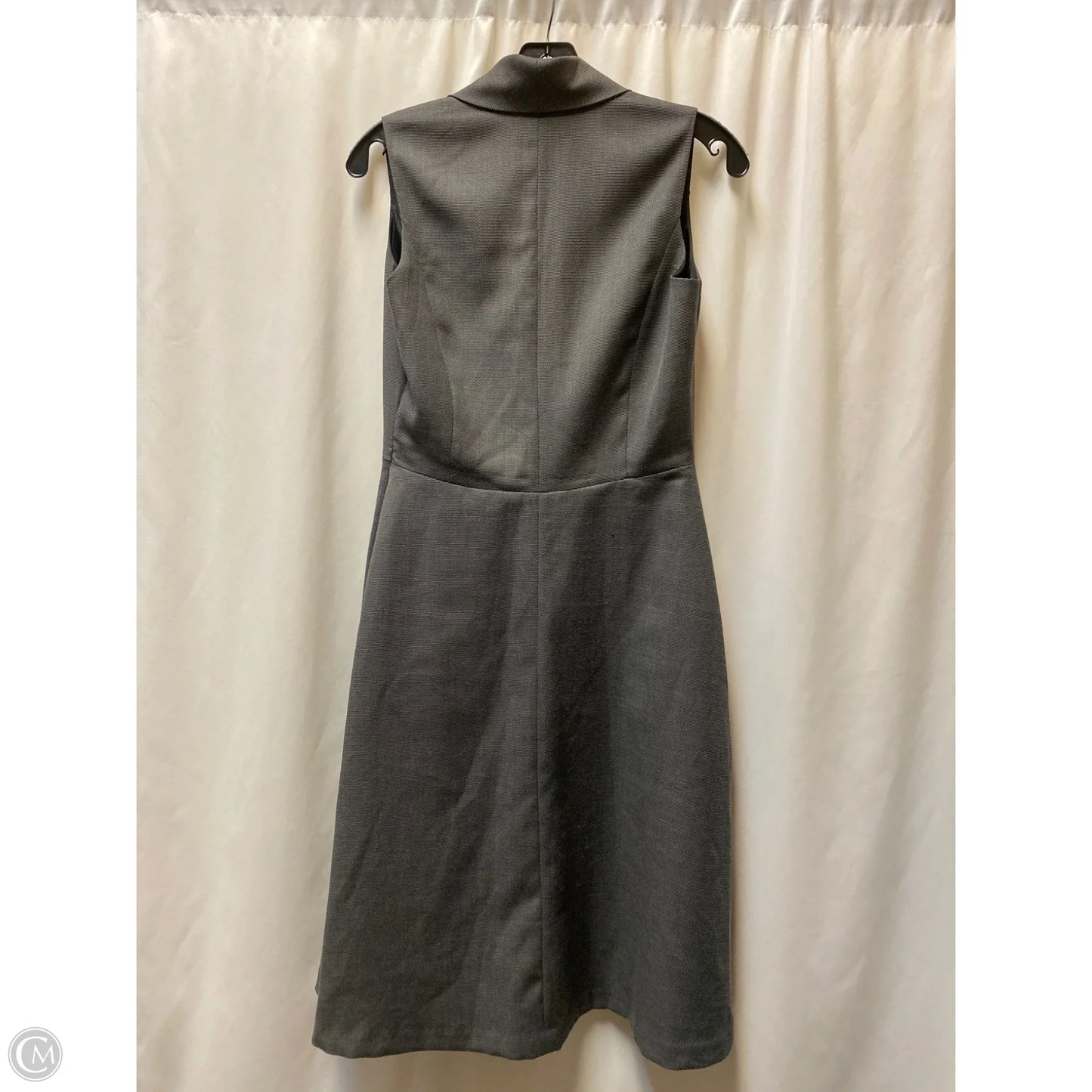 Dress Casual Midi By Calvin Klein In Grey, Size: M