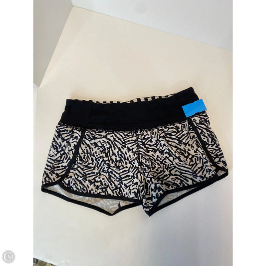 Athletic Shorts By Lululemon In Black & White, Size: 6