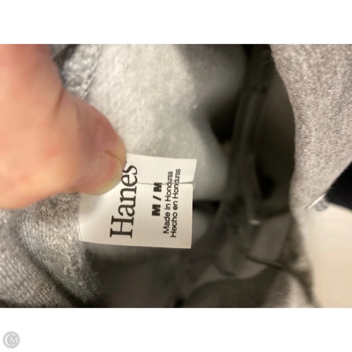 Sweatshirt Hoodie By Hanes In Grey, Size: M