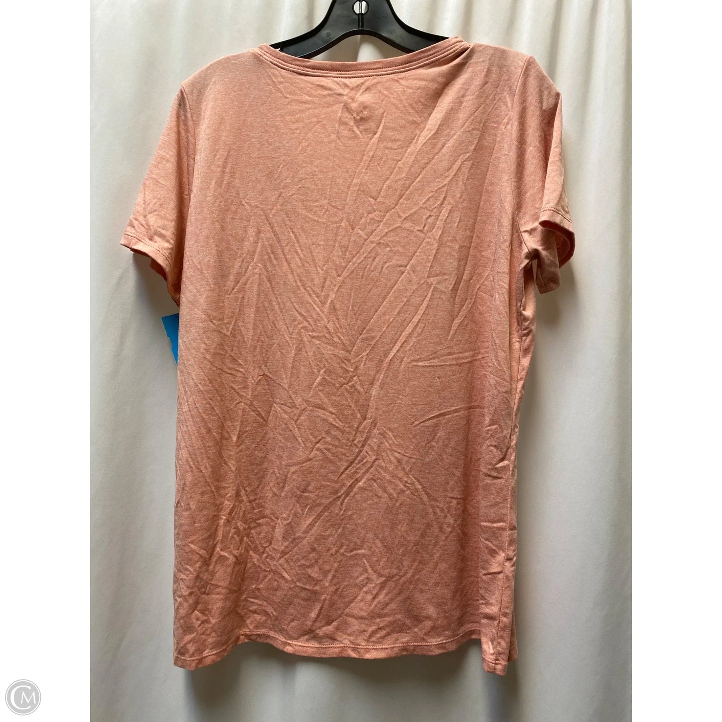 Athletic Top Short Sleeve By Nike In Peach, Size: L
