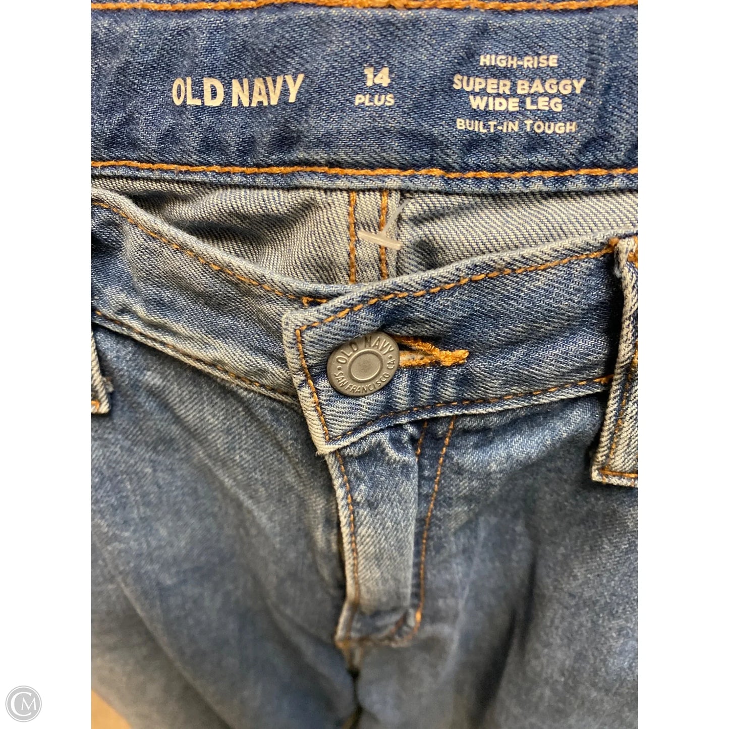 Jeans Straight By Old Navy In Blue Denim, Size: 14