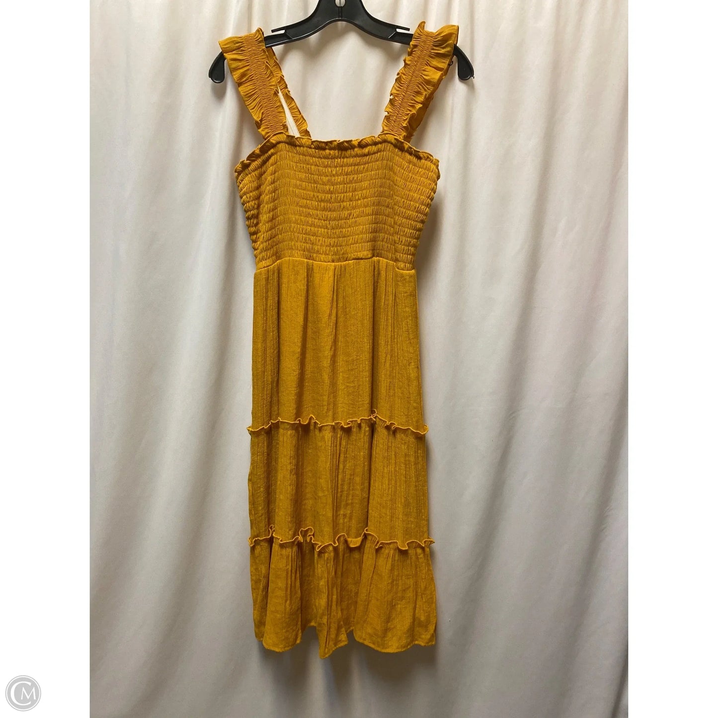 Dress Casual Maxi By As U Wish In Yellow, Size: M