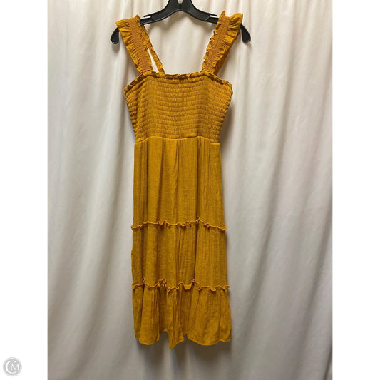 Dress Casual Maxi By As U Wish In Yellow, Size: M