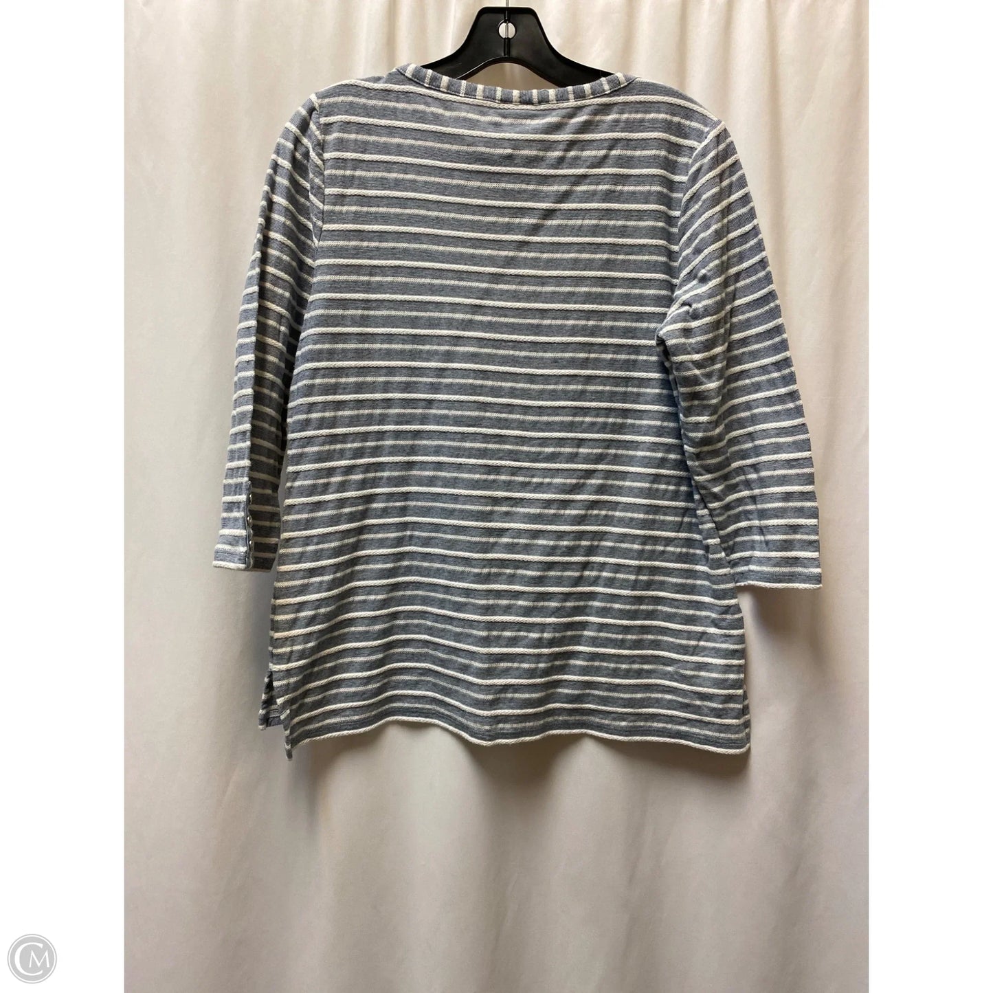 Top 3/4 Sleeve By Croft And Barrow In Blue, Size: M