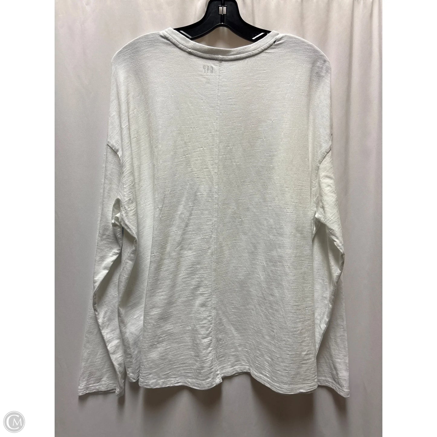 Top Long Sleeve By Gap In White, Size: Xxl