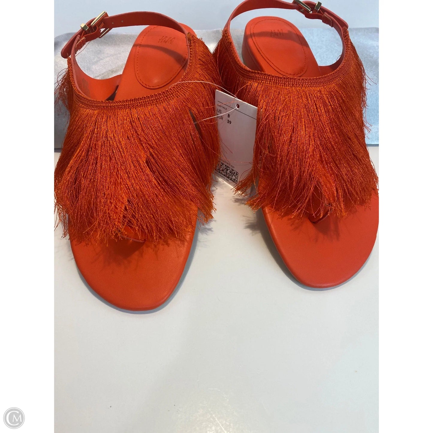 Sandals Flats By H&m In Orange, Size: 8