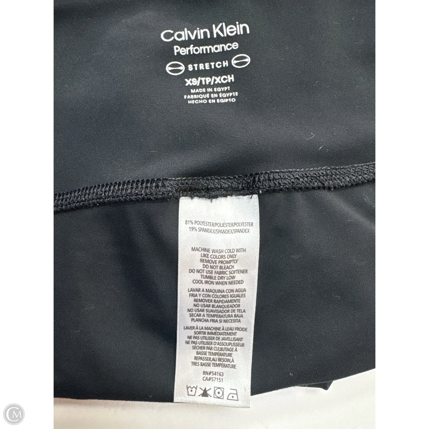 Athletic Shorts By Calvin Klein In Black, Size: Xs